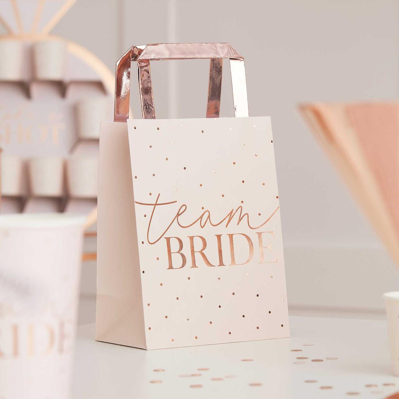 Personalised TEAM BRIDE Photo PARTY Gift BAGS Hen Night Party Tribe Favour Gift 