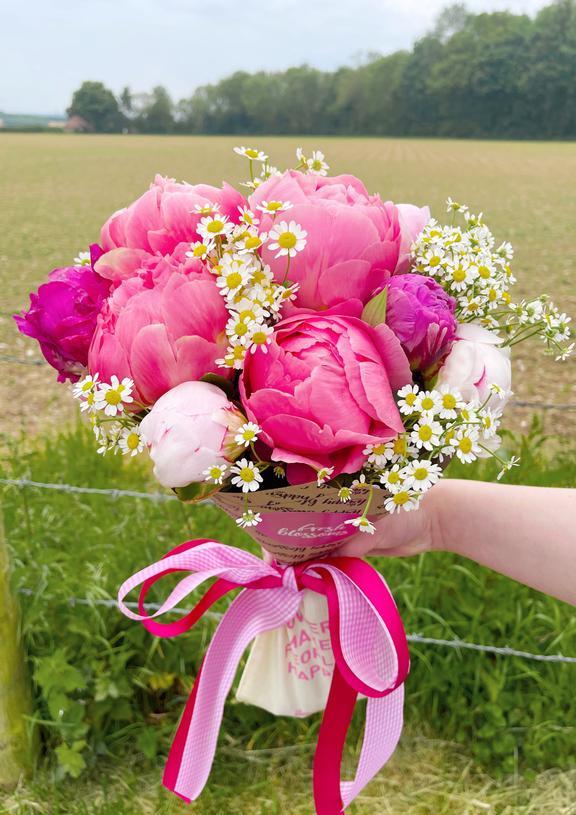 Hot Pink Peony Bouquet