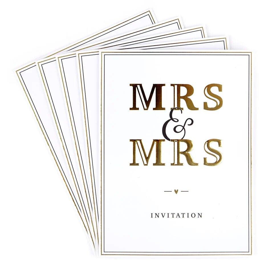 Mrs & Mrs wedding invitations