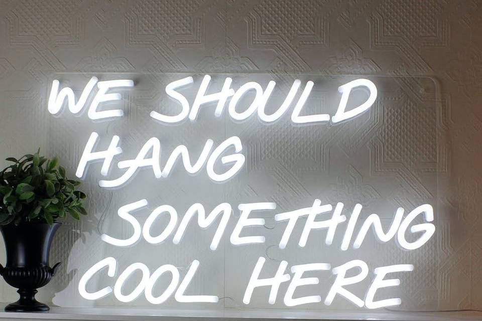 We should hang something cool here LED neon light