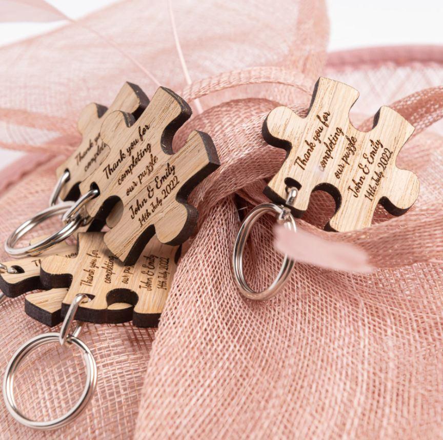 DIY Personalised Wedding Favours Glass Charm to Keyring High Quality Gift 