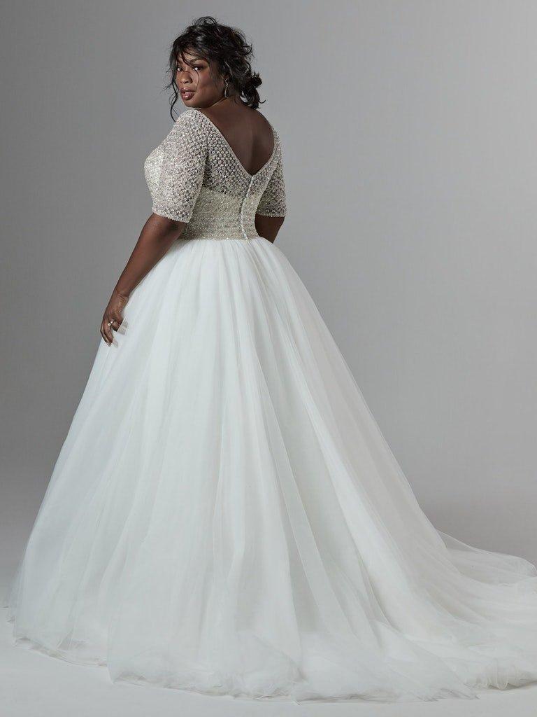 Sparkly plus size wedding dress 