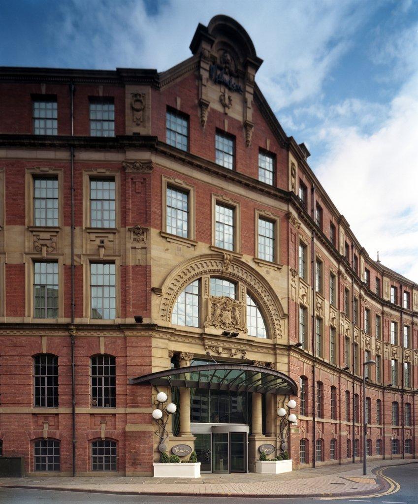 Exterior of a hotel wedding venue in the city centre of Leeds.