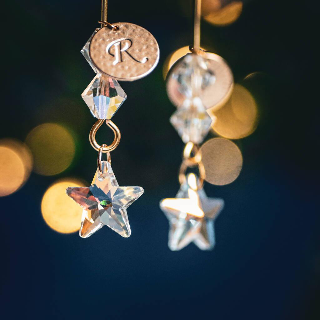 personalised crystal tree ornaments christmas