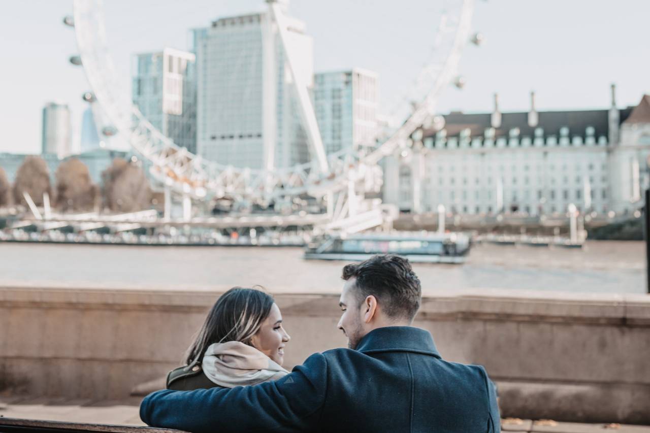 Attractive Diverse Couple On Outdoor Date Stock Photo - Download