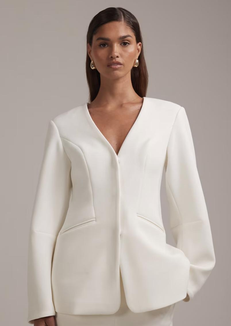white blazer asos design 