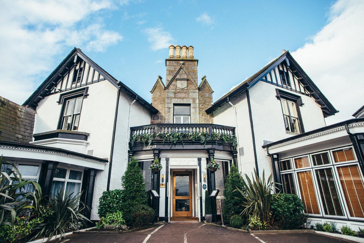 The exterior of a four star hotel and restaurant wedding venue Scotland.