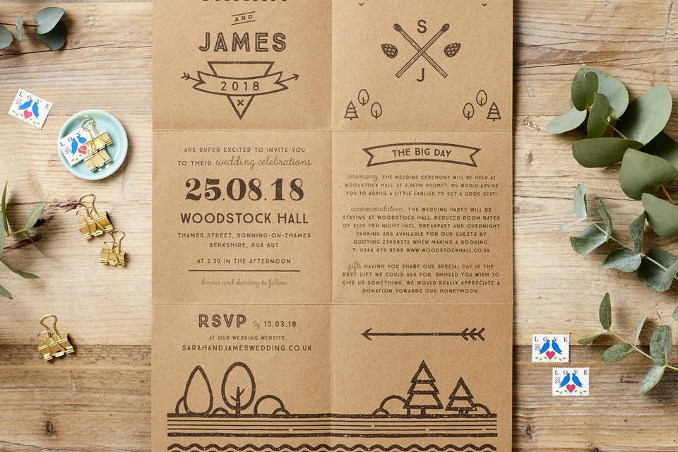 kraft paper invitations