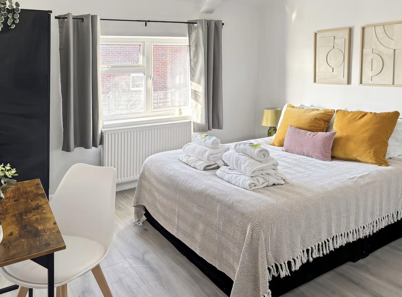 cosy bedroom make up for guests in a hen party house in Brighton