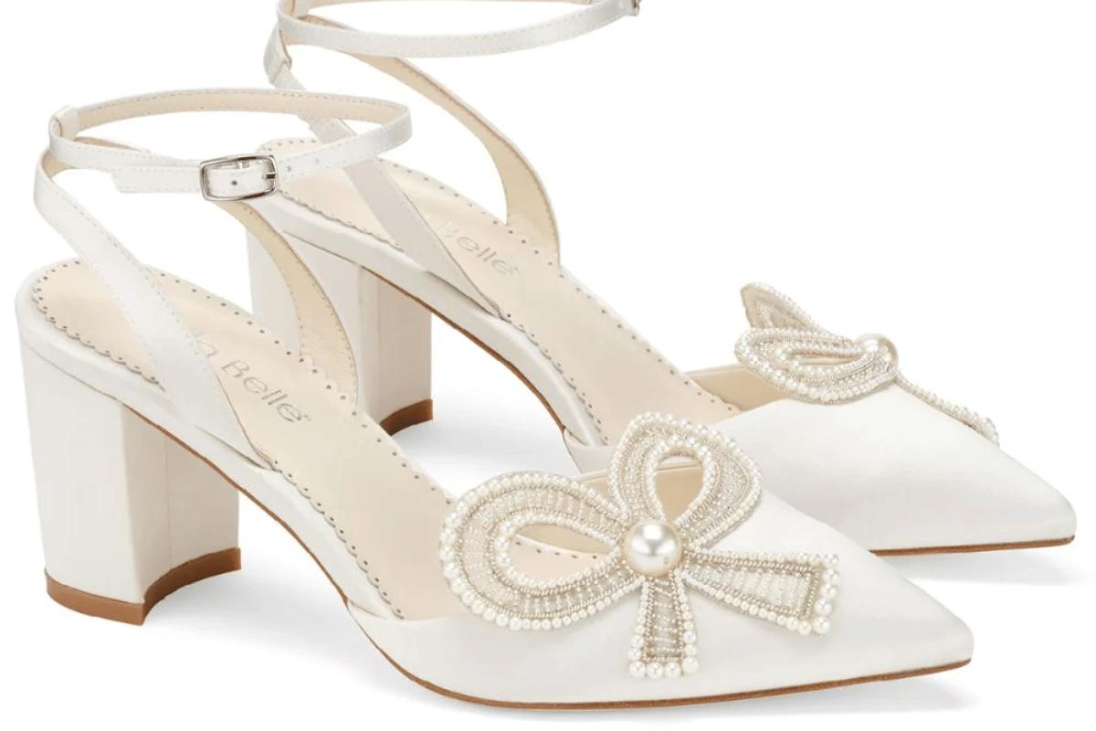 Satin Ivory White bride woman wedding shoes high heels peep | eBay