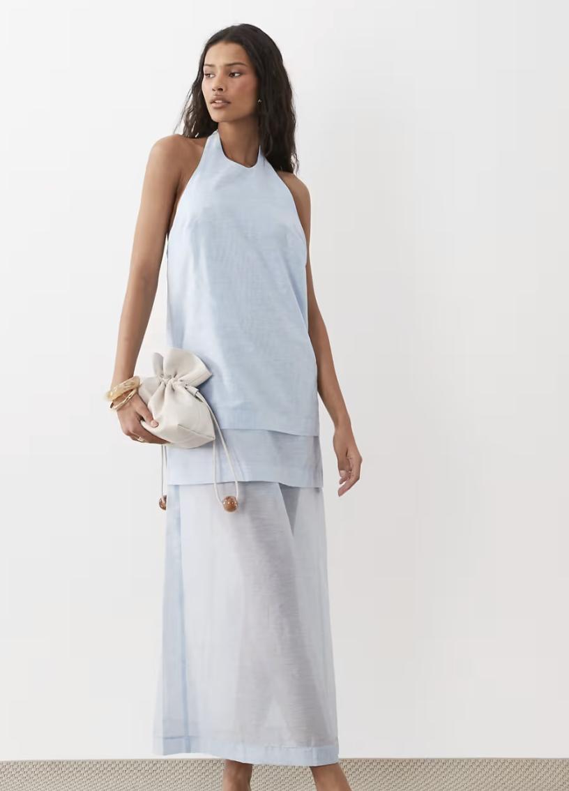 pale blue chiffon dress from ASOS