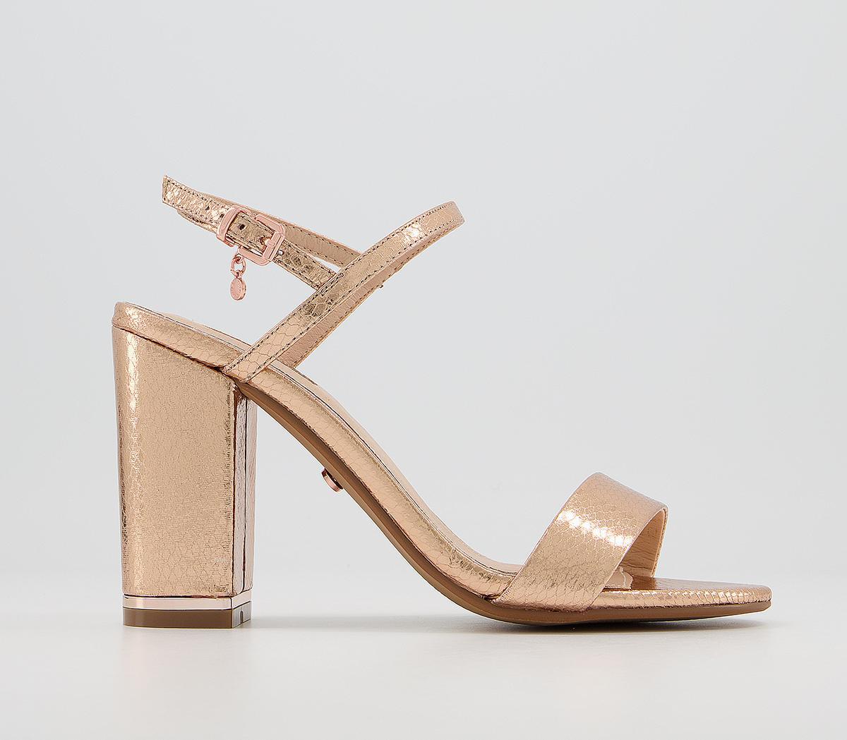 Office rose gold sale block heels