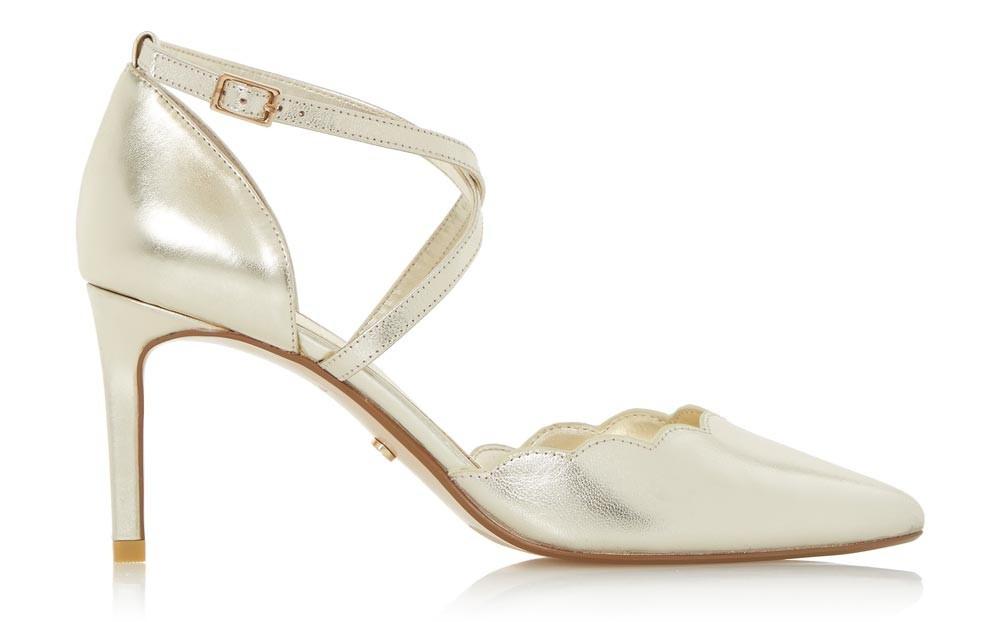 Pale gold sale wedding shoes