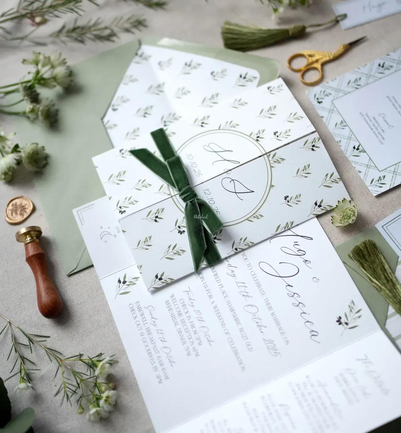 pretty wedding invitation