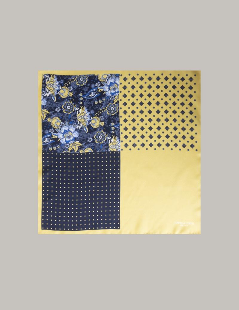 yellow men silk handkerchief