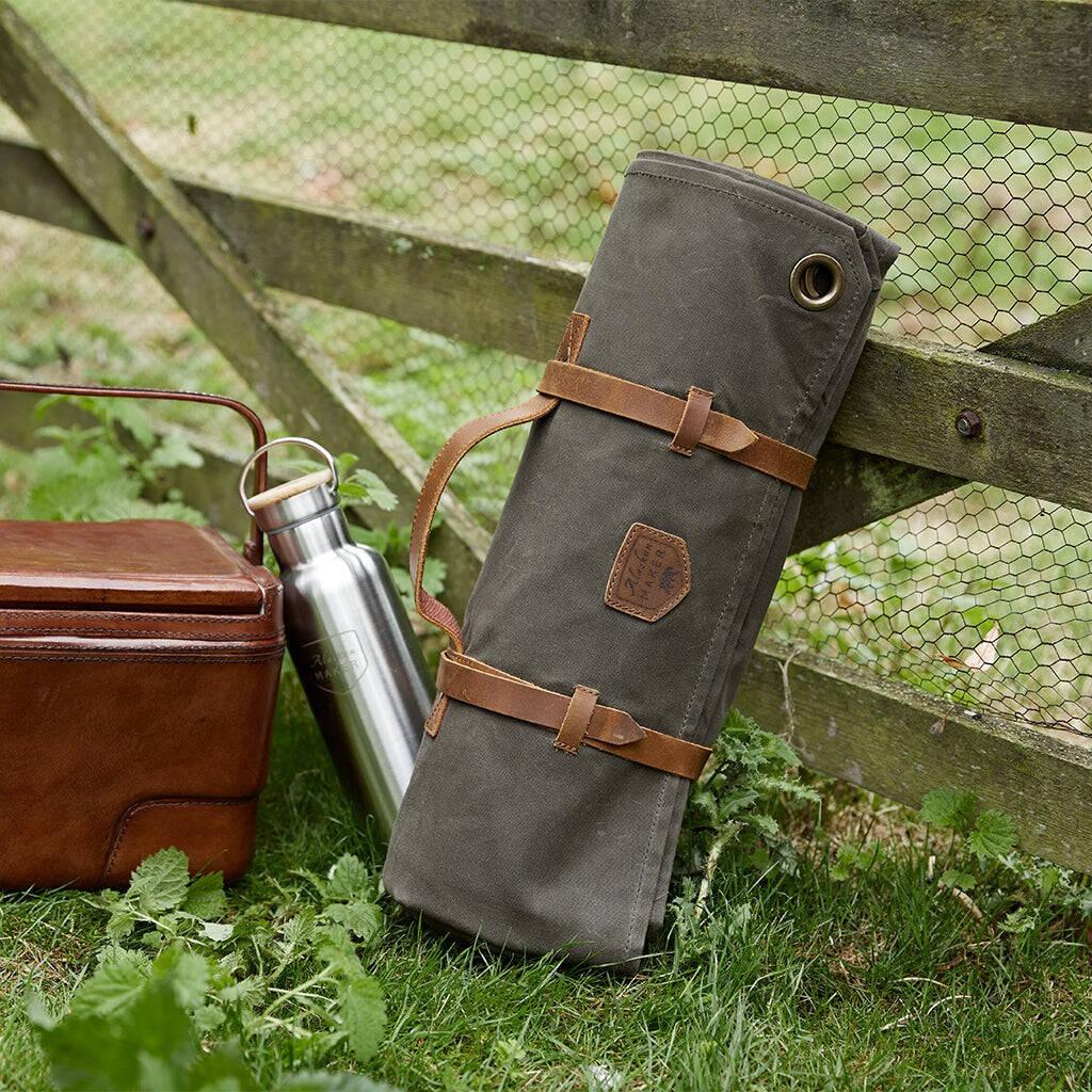 Waxed Canvas And Leather Picnic Rug With Strap – Not On The High Street