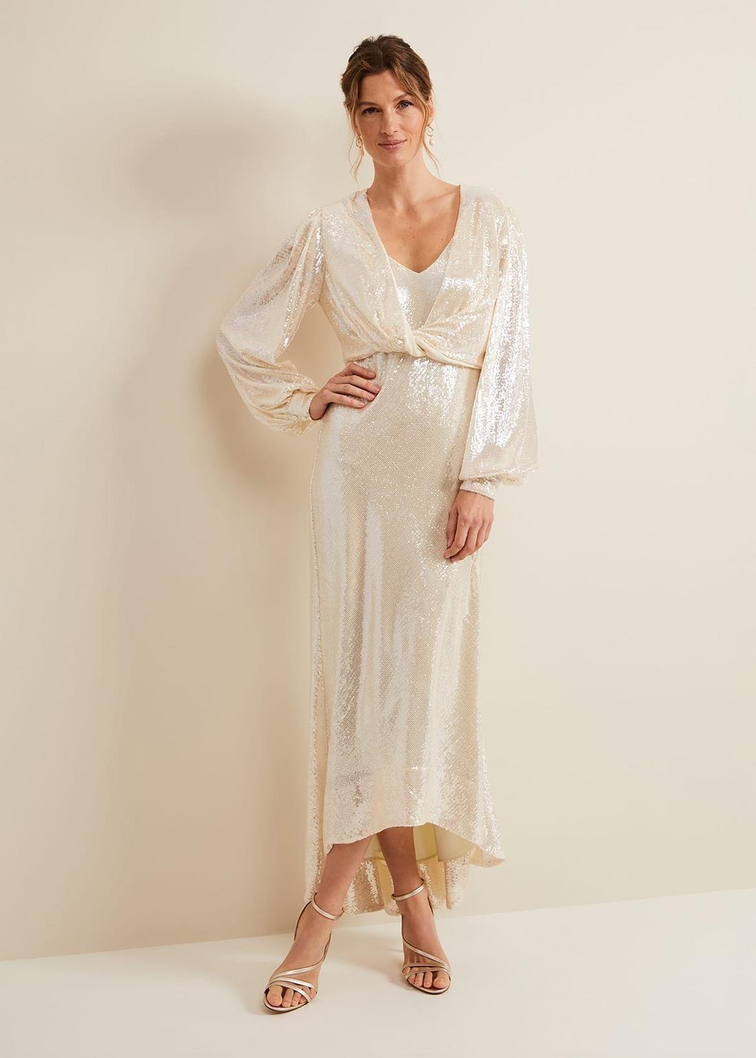 Jamila Sequin Overlay Maxi Dress – Phase Eight