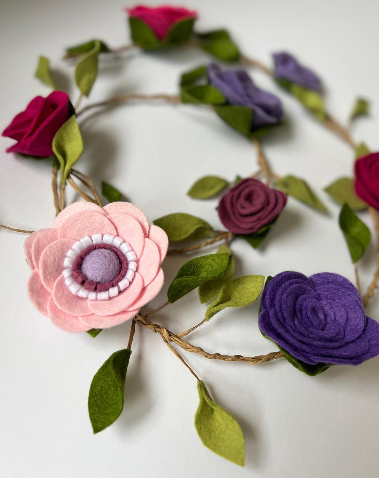 Felt Flower Garland