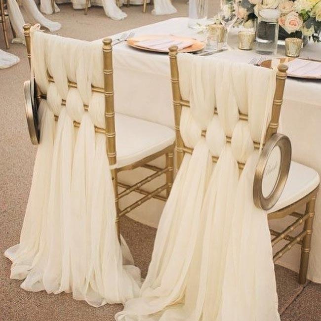 The Perfect Chair Sash Style for Your Next Event!  Wedding chair  decorations, Wedding chairs, Wedding decorations