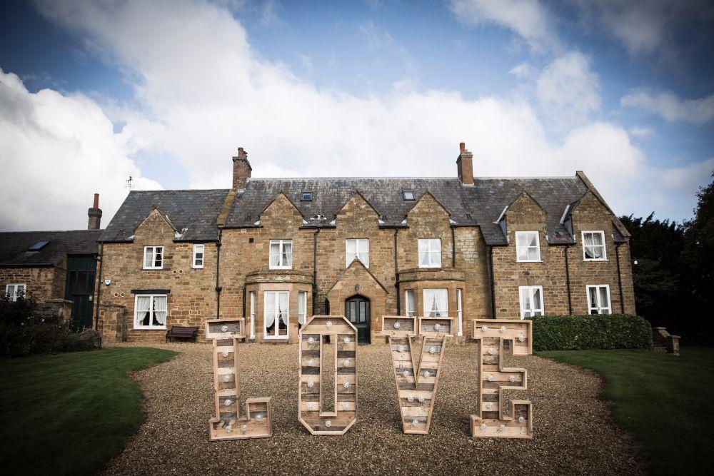 Exterior of Northamptonshire wedding venue Brampton Grange Estates