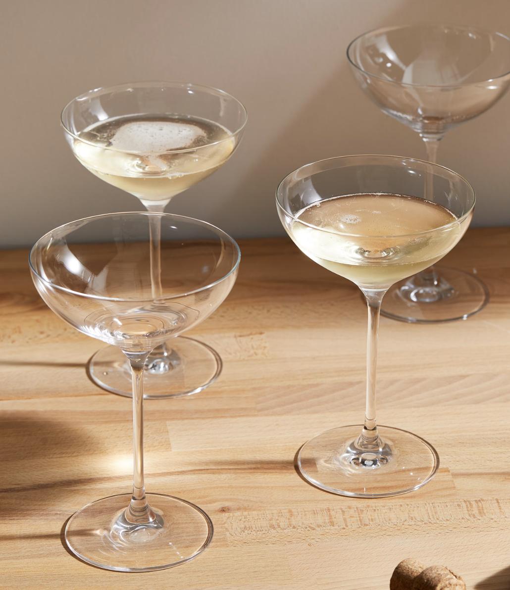 set of four champagne saucers from M&S