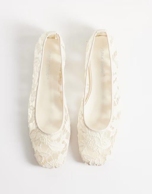 Public Desire Leola Lace Ballet Flats - ASOS