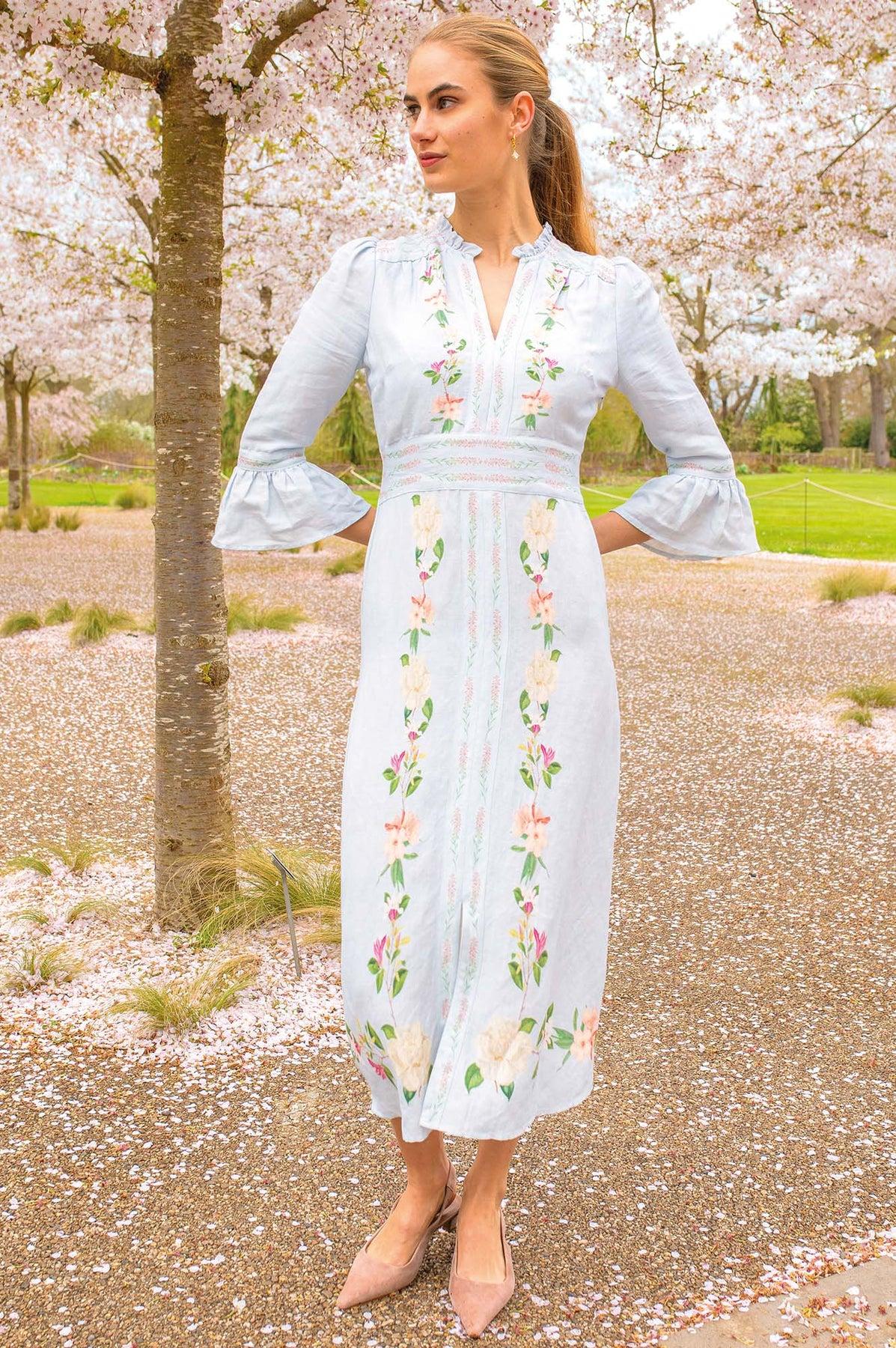 RHS Floral Printed Linen Dress Aspiga
