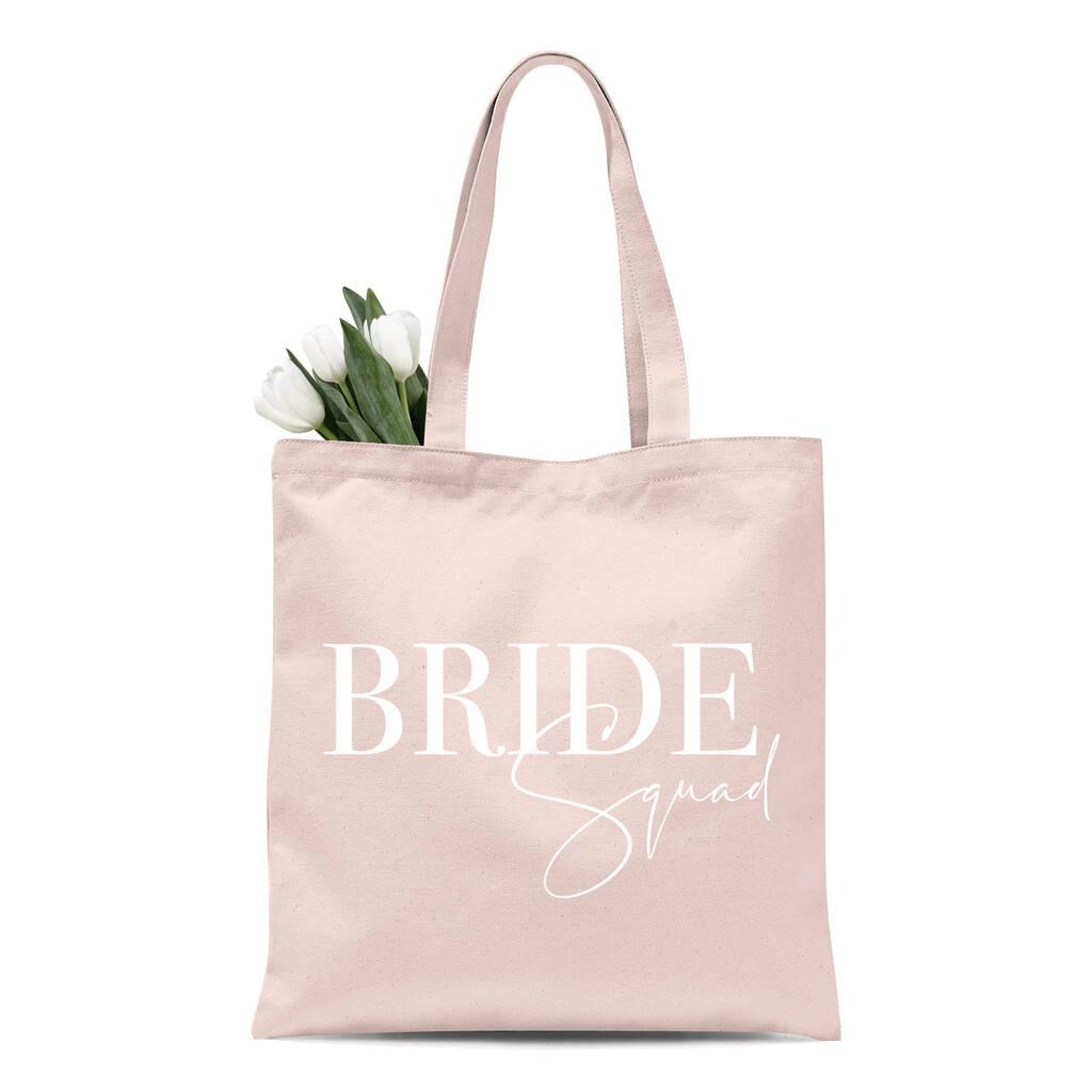 Bride Squad Tote Bag | Hen Party Accessories from Team Hen Bride Squad - Light Pink