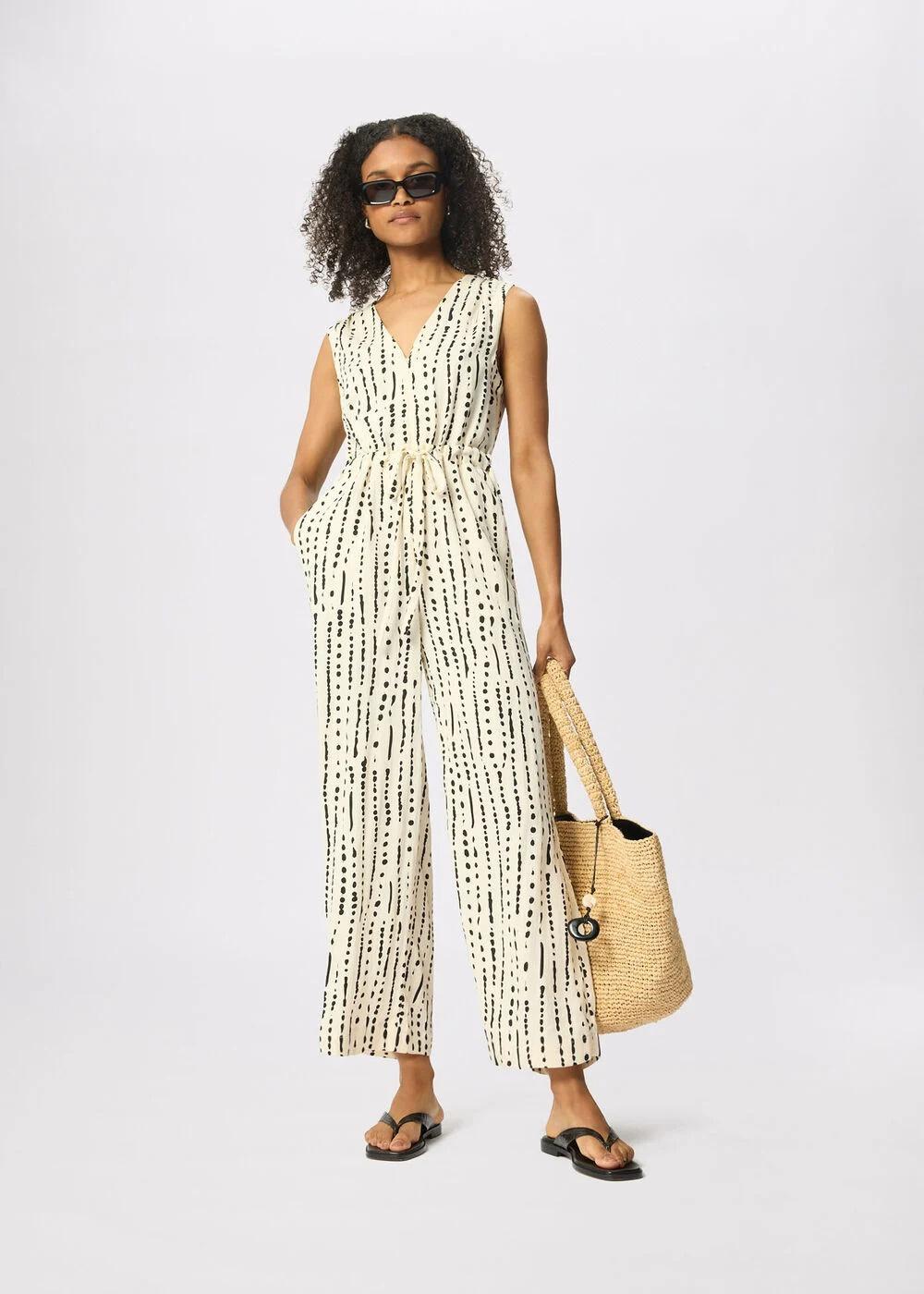 Ivory Dashed Spot Jumpsuit – Whistles