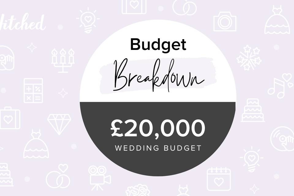 Budget Breakdown logo with £20,000 wedding spend