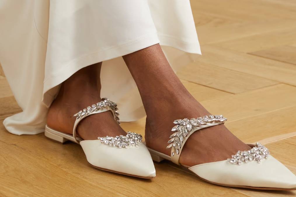 White Wedding Heels Embellished | Leather | Greek Chic Handmades