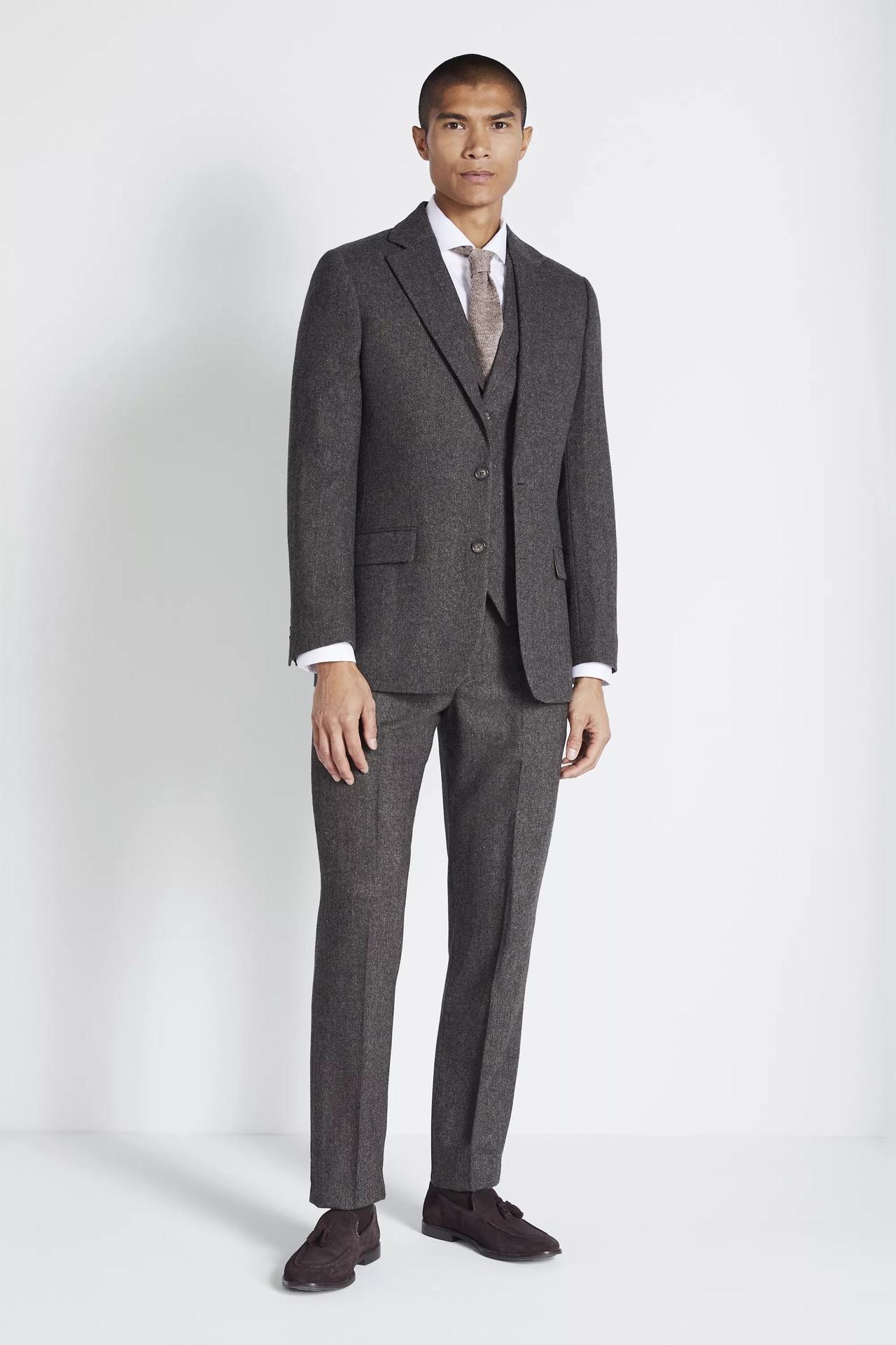 Grey Tailored Fit Wedding Suit - Scott & Taylor