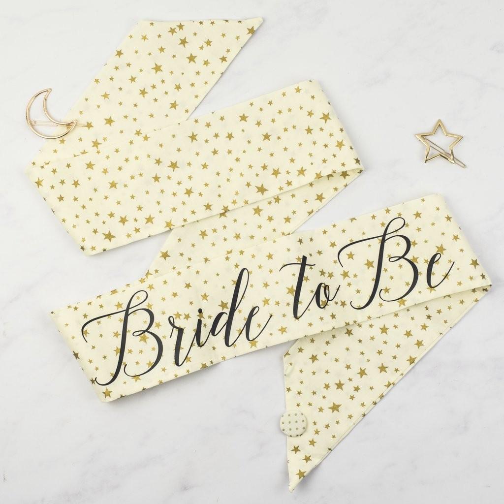 bride to be fabric sash