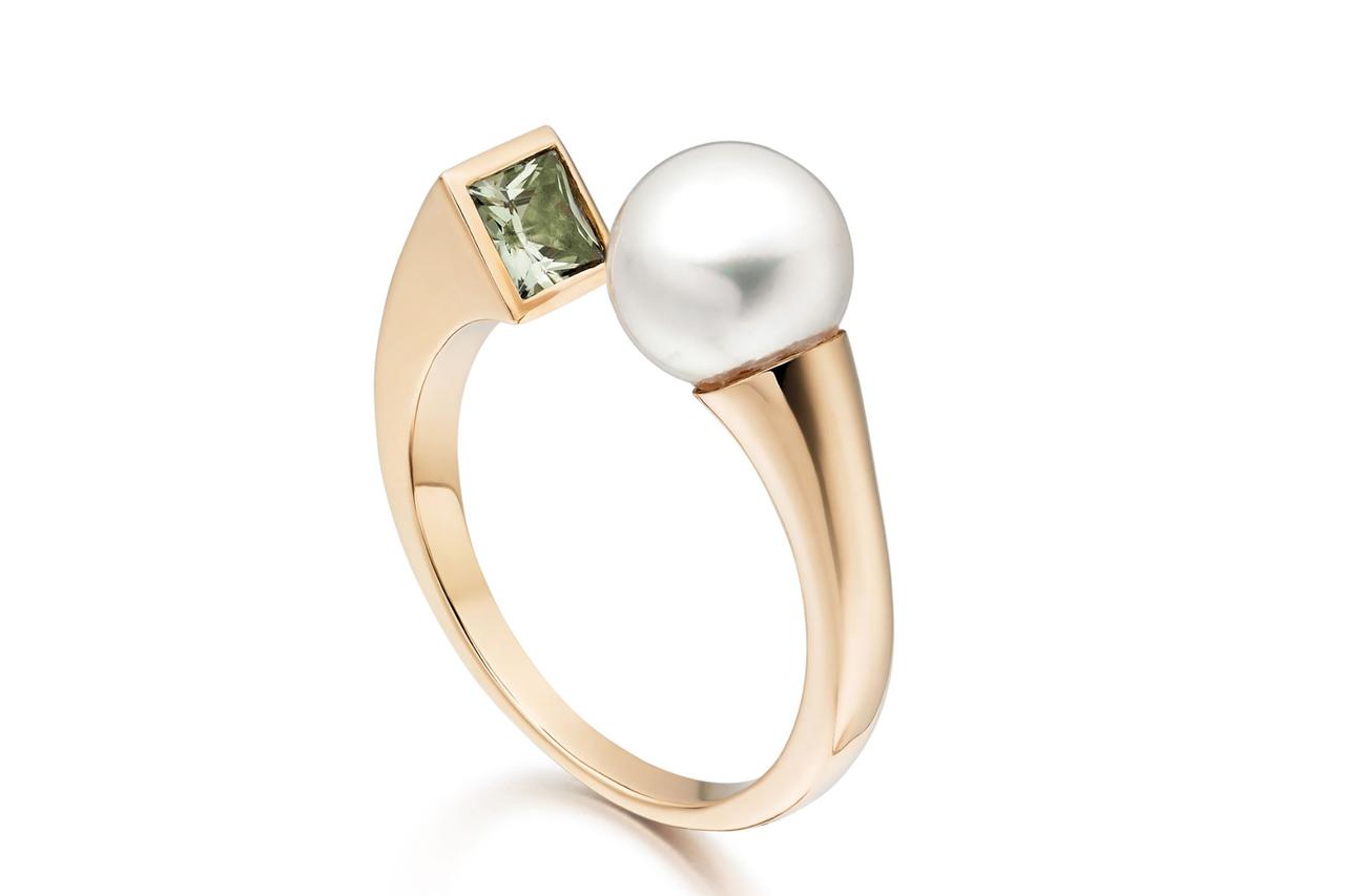 Tahitian Pearl and Diamond Ring | Sarah Leonard Jewelers