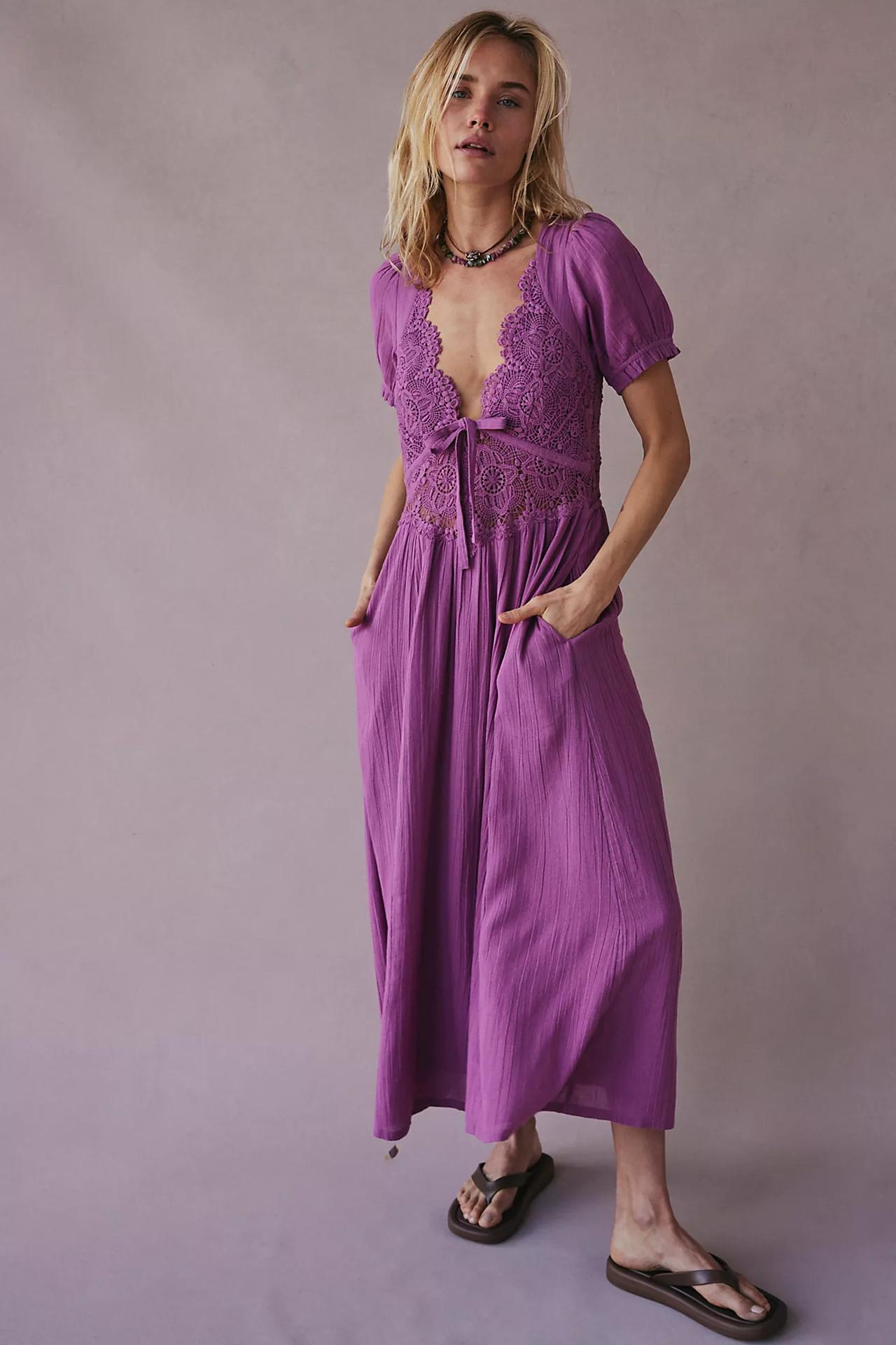 Free People All You Need Is Lace Midi Dress