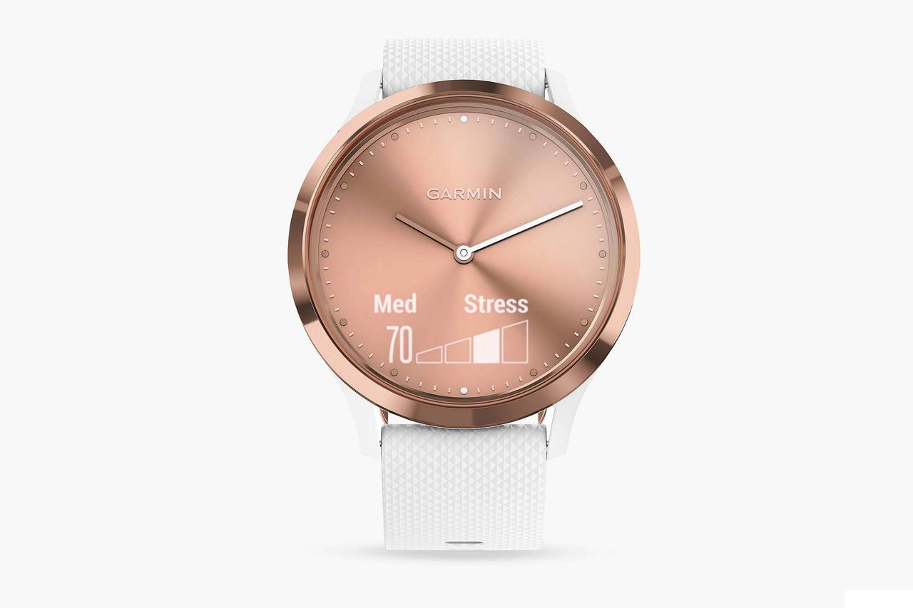 Rose gold fitness watch