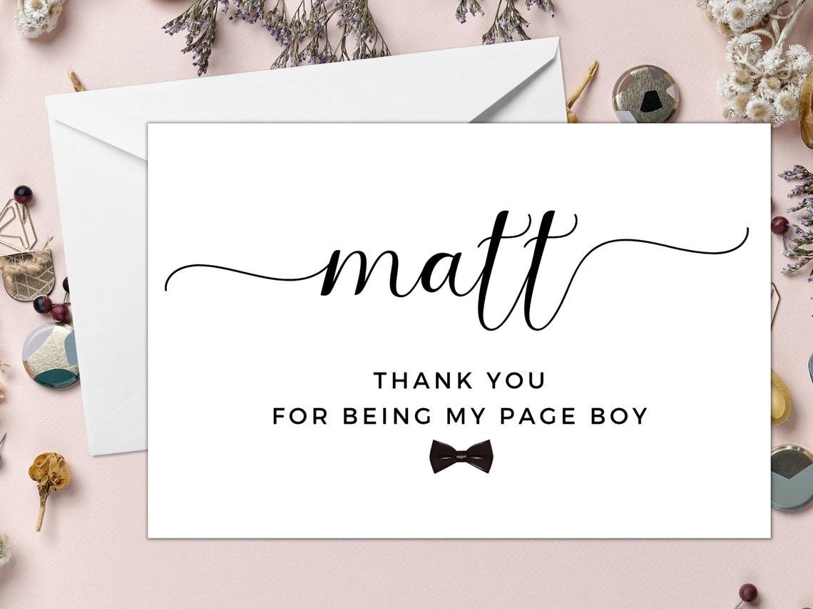 Page boy store thank you gifts