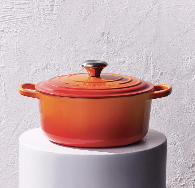 John Lewis Le Creuset casserole dish in orange