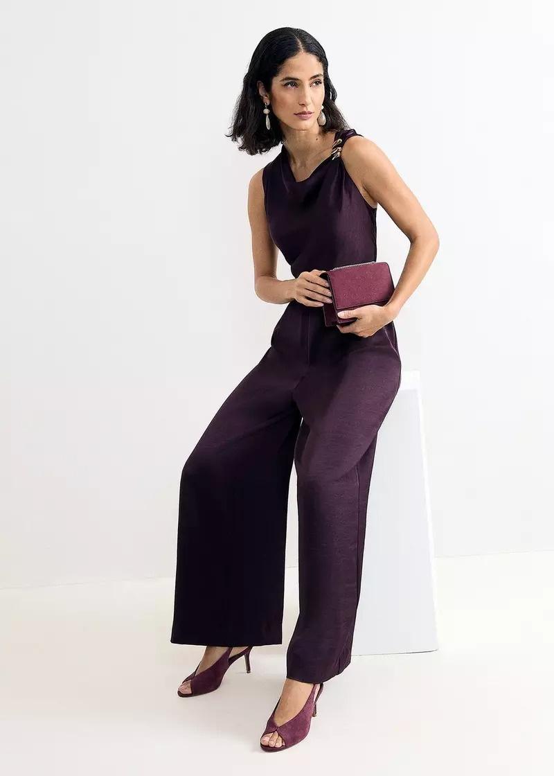 Avril Satin Cowl Neck Jumpsuit – Phase Eight