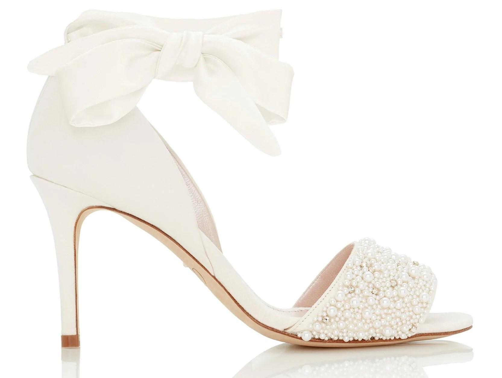 124199 Bow Pearl Bridal Shoes 