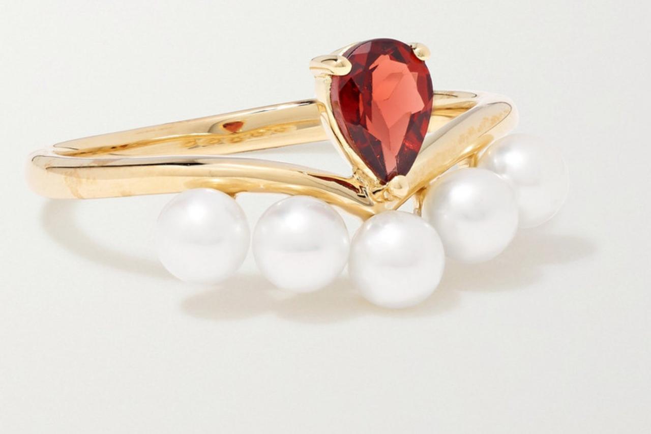 35 Beautiful Pearl Engagement Rings for the Modern Bride hitched