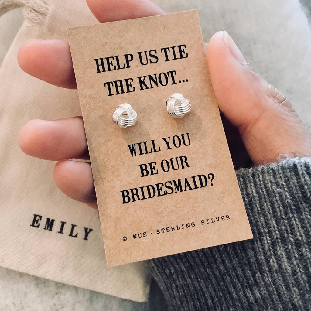 Will you be my bridesmaid deals earrings