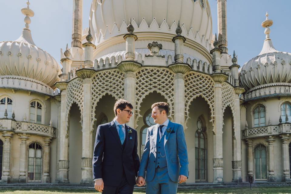 A Beach-Themed Gay Wedding at The Royal Pavilion in Brighton