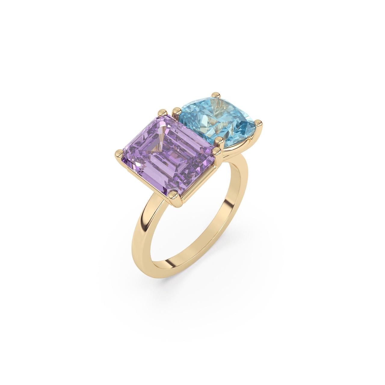 double stone ring