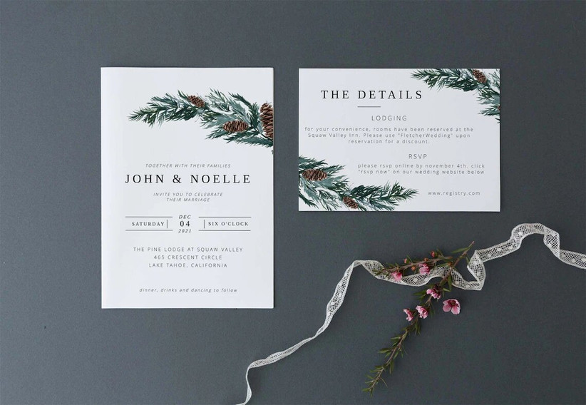 29 enchanting christmas wedding invitations - hitchedcouk - hitchedcouk on winter wedding invitations uk