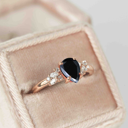 Black Diamond Engagement Rings: 21 Unusual Designs