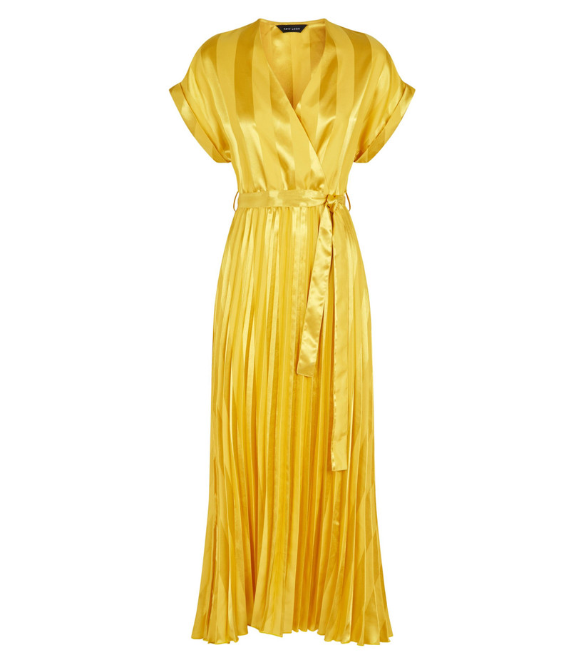 mustard dress for wedding guest