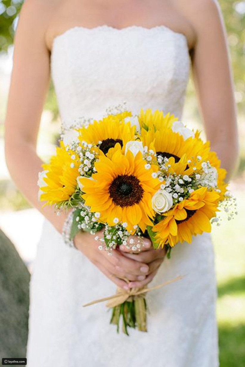 22 Stunning Sunflower Wedding Bouquet Ideas
