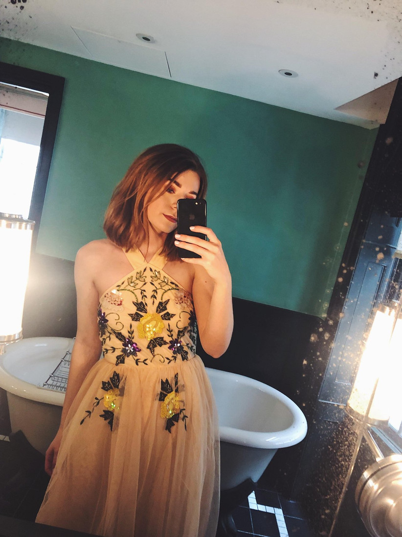 asos embroidered bridesmaid dress