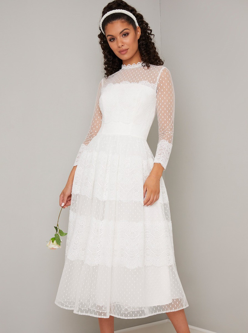 white after wedding party dress